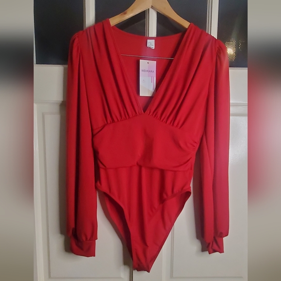 Nwt Womens Red Bodysuit Medium - Picture 7 of 12